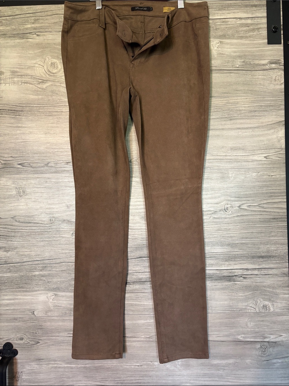 Level 99 Brown Women's Slim Straight Chinos